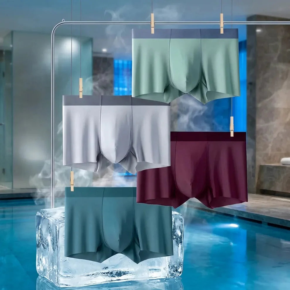 Anti-Sweat Ice Silk Boxer Briefs Combo ( PACK OF 6 )