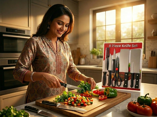 ⚡ Kitchen Mein Speed Badhani Hai? Ye 8 Pcs Knife Set Hai Perfect Choice! 🔥