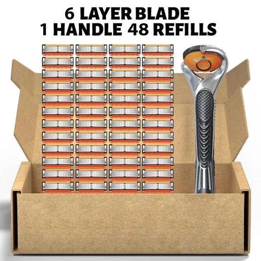 Smart Shave Pro Kit – 48 High-Performance Razor Refills + FREE Handle